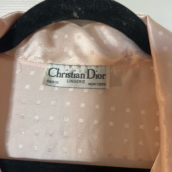 Vintage Christian Dior Pink Satin Sleep Shirt - Picture 4 of 6